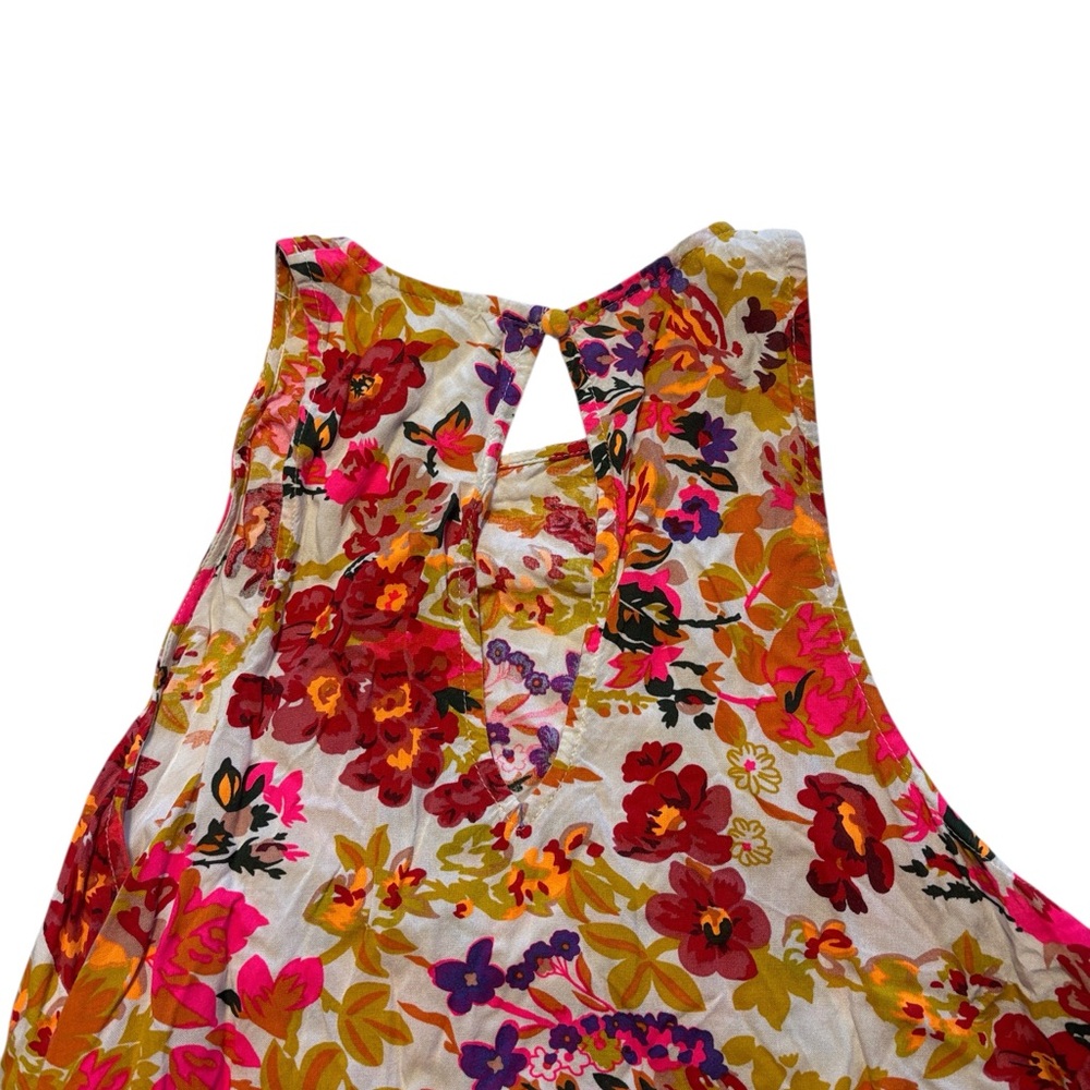 NATURAL LIFE Katie Floral Maxi Dress Size XS/S White Pink Sleeveless Boho Summer - Picture 9 of 11